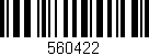 Código de barras (EAN, GTIN, SKU, ISBN): '560422'