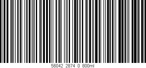 Código de barras (EAN, GTIN, SKU, ISBN): '56042_2874_0_800ml'