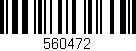 Código de barras (EAN, GTIN, SKU, ISBN): '560472'