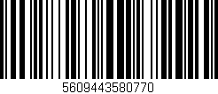 Código de barras (EAN, GTIN, SKU, ISBN): '5609443580770'