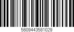 Código de barras (EAN, GTIN, SKU, ISBN): '5609443581029'
