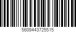 Código de barras (EAN, GTIN, SKU, ISBN): '5609443725515'