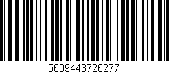 Código de barras (EAN, GTIN, SKU, ISBN): '5609443726277'