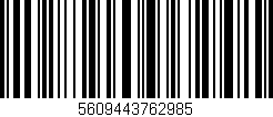 Código de barras (EAN, GTIN, SKU, ISBN): '5609443762985'