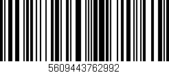 Código de barras (EAN, GTIN, SKU, ISBN): '5609443762992'