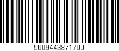 Código de barras (EAN, GTIN, SKU, ISBN): '5609443871700'