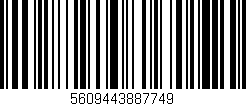 Código de barras (EAN, GTIN, SKU, ISBN): '5609443887749'