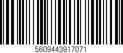 Código de barras (EAN, GTIN, SKU, ISBN): '5609443917071'