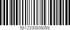 Código de barras (EAN, GTIN, SKU, ISBN): '5612330938059'