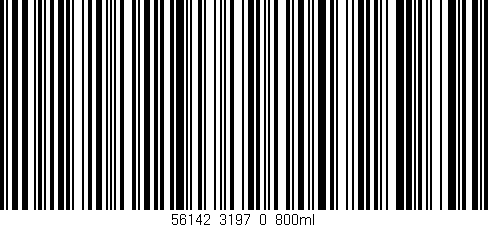 Código de barras (EAN, GTIN, SKU, ISBN): '56142_3197_0_800ml'
