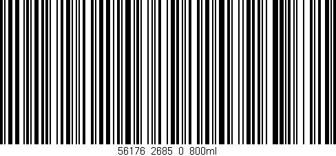 Código de barras (EAN, GTIN, SKU, ISBN): '56176_2685_0_800ml'