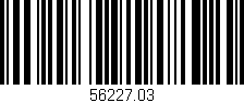Código de barras (EAN, GTIN, SKU, ISBN): '56227.03'