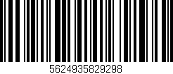 Código de barras (EAN, GTIN, SKU, ISBN): '5624935829298'
