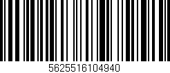 Código de barras (EAN, GTIN, SKU, ISBN): '5625516104940'