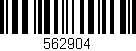 Código de barras (EAN, GTIN, SKU, ISBN): '562904'