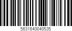 Código de barras (EAN, GTIN, SKU, ISBN): '5631640040535'
