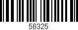 Código de barras (EAN, GTIN, SKU, ISBN): '56325'