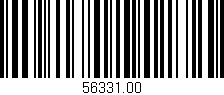 Código de barras (EAN, GTIN, SKU, ISBN): '56331.00'