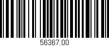 Código de barras (EAN, GTIN, SKU, ISBN): '56367.00'