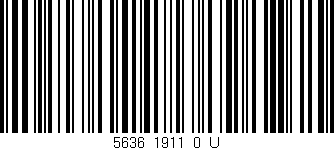 Código de barras (EAN, GTIN, SKU, ISBN): '5636_1911_0_U'