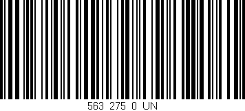 Código de barras (EAN, GTIN, SKU, ISBN): '563_275_0_UN'