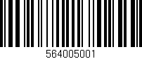 Código de barras (EAN, GTIN, SKU, ISBN): '564005001'