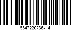 Código de barras (EAN, GTIN, SKU, ISBN): '5647228766414'