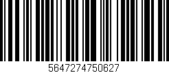 Código de barras (EAN, GTIN, SKU, ISBN): '5647274750627'