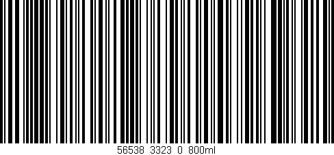 Código de barras (EAN, GTIN, SKU, ISBN): '56538_3323_0_800ml'