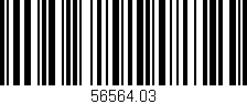 Código de barras (EAN, GTIN, SKU, ISBN): '56564.03'