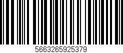 Código de barras (EAN, GTIN, SKU, ISBN): '5663265925379'