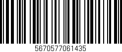 Código de barras (EAN, GTIN, SKU, ISBN): '5670577061435'