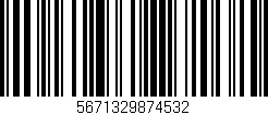 Código de barras (EAN, GTIN, SKU, ISBN): '5671329874532'