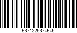 Código de barras (EAN, GTIN, SKU, ISBN): '5671329874549'