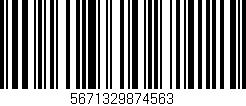 Código de barras (EAN, GTIN, SKU, ISBN): '5671329874563'