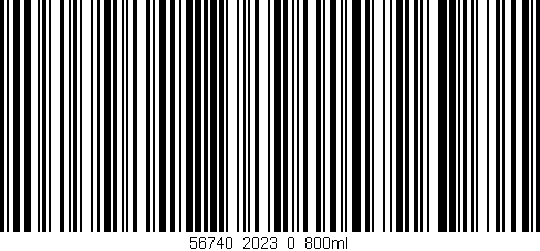 Código de barras (EAN, GTIN, SKU, ISBN): '56740_2023_0_800ml'