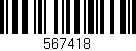 Código de barras (EAN, GTIN, SKU, ISBN): '567418'