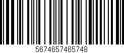 Código de barras (EAN, GTIN, SKU, ISBN): '5674657465748'