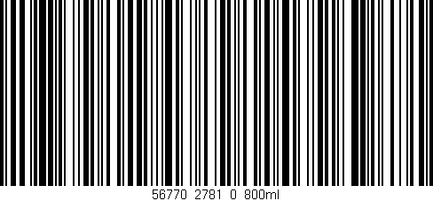Código de barras (EAN, GTIN, SKU, ISBN): '56770_2781_0_800ml'
