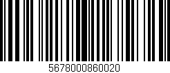 Código de barras (EAN, GTIN, SKU, ISBN): '5678000860020'
