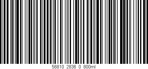 Código de barras (EAN, GTIN, SKU, ISBN): '56810_2836_0_800ml'