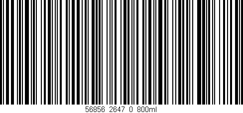 Código de barras (EAN, GTIN, SKU, ISBN): '56856_2647_0_800ml'