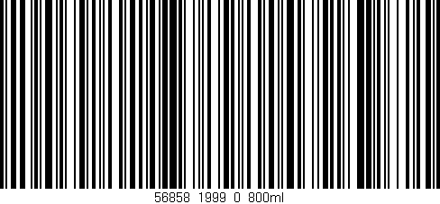 Código de barras (EAN, GTIN, SKU, ISBN): '56858_1999_0_800ml'