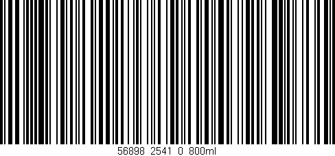 Código de barras (EAN, GTIN, SKU, ISBN): '56898_2541_0_800ml'