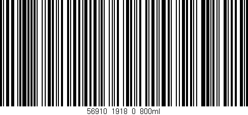Código de barras (EAN, GTIN, SKU, ISBN): '56910_1918_0_800ml'