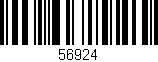 Código de barras (EAN, GTIN, SKU, ISBN): '56924'