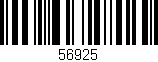 Código de barras (EAN, GTIN, SKU, ISBN): '56925'