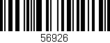 Código de barras (EAN, GTIN, SKU, ISBN): '56926'