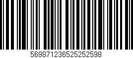 Código de barras (EAN, GTIN, SKU, ISBN): '569871236525252598'