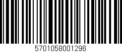 Código de barras (EAN, GTIN, SKU, ISBN): '5701058001296'